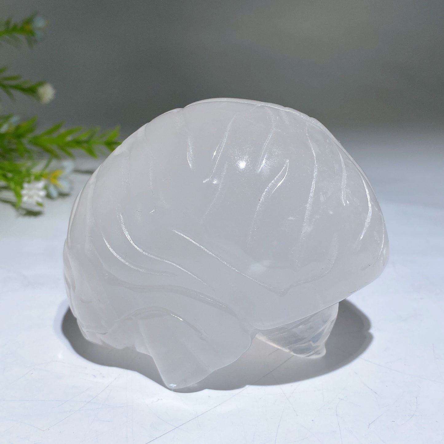 3.6" Dream Amethyst Rose Quartz Brain Carving Crystal Healing Bulk Wholesale