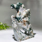 21cm Moss Agate Horse Carving Crystal Healing Bulk Wholesale