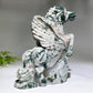 21cm Moss Agate Horse Carving Crystal Healing Bulk Wholesale