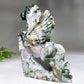 21cm Moss Agate Horse Carving Crystal Healing Bulk Wholesale