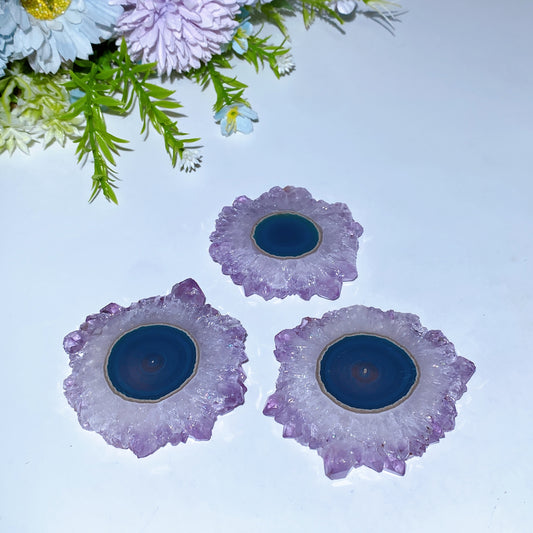 65-75mm Amethyst with Agate Slab Crystal Healing Bulk Wholesale
