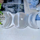 6.2" Selenite Heart Bowl Triple Bowl Carvings Crystal Healing Bulk Wholesale