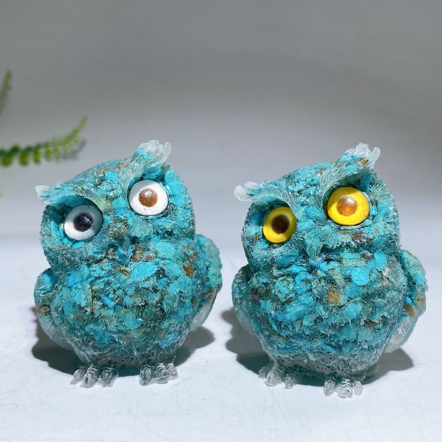 2.4" Resin Owl Crystal Carving
