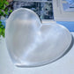 6.2" Selenite Heart Bowl Triple Bowl Carvings Crystal Healing Bulk Wholesale