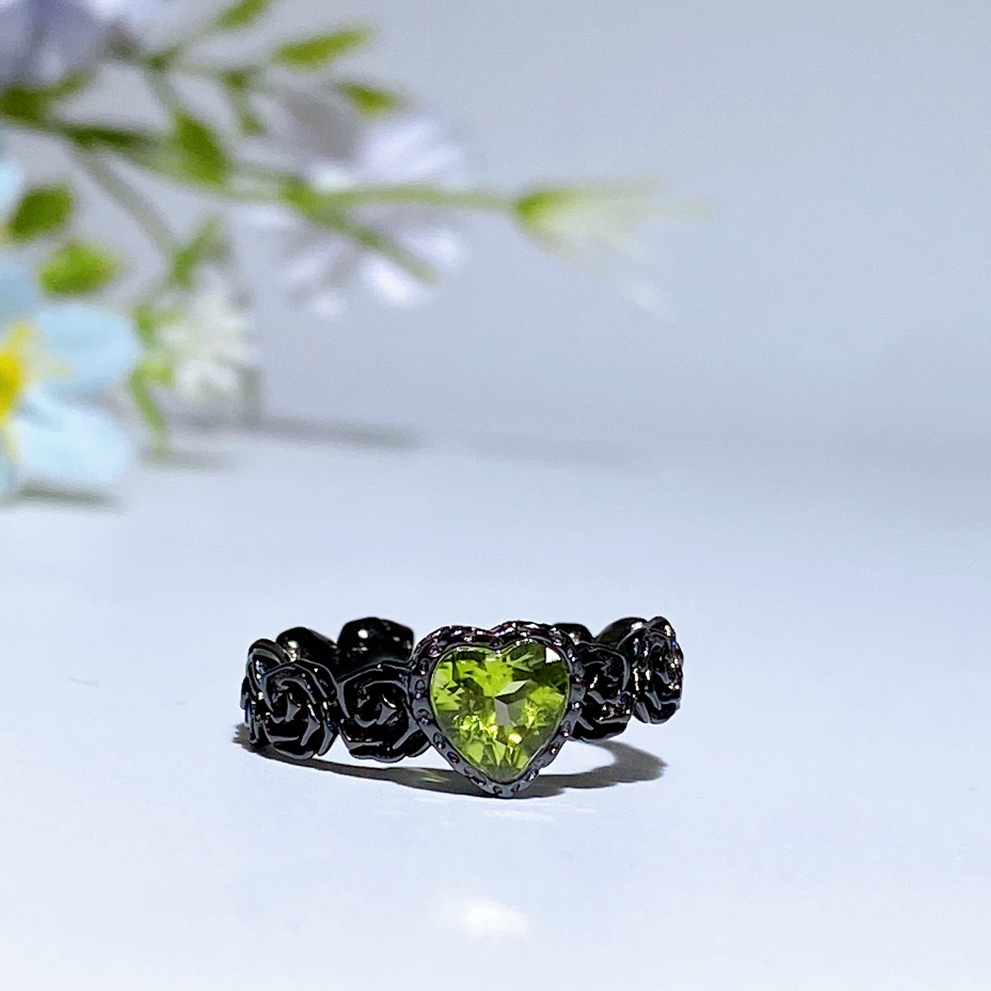 925 Silver Crystal Heart Ring Crystal Healing Bulk Wholesale