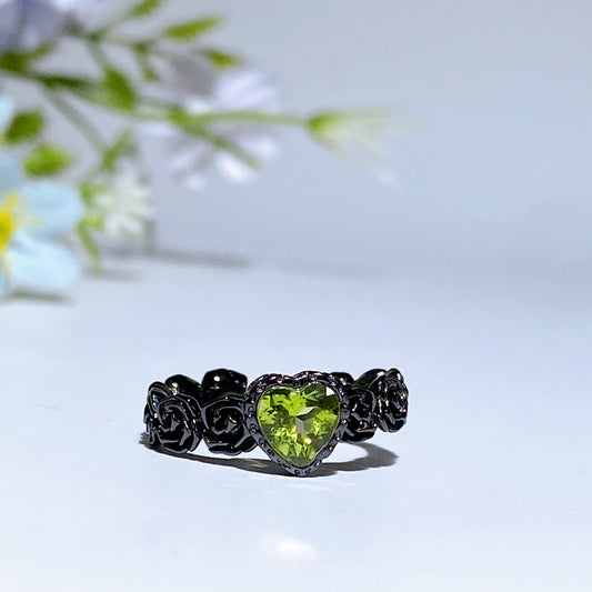 925 Silver Crystal Heart Ring Crystal Healing Bulk Wholesale