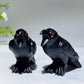 3.5" Black Obsidian Raven Crow Carving Crystal Healing Bulk Wholesale