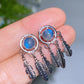 Cooper Siver Plated Crystal Earrings Ear Stud Crystal Healing BulK Wholesale