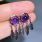 Cooper Siver Plated Crystal Earrings Ear Stud Crystal Healing BulK Wholesale