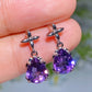 Cooper Siver Plated Crystal Earrings Ear Stud Crystal Healing BulK Wholesale