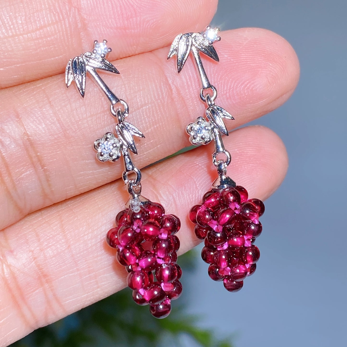 Cooper Siver Plated Crystal Earrings Ear Stud Crystal Healing BulK Wholesale
