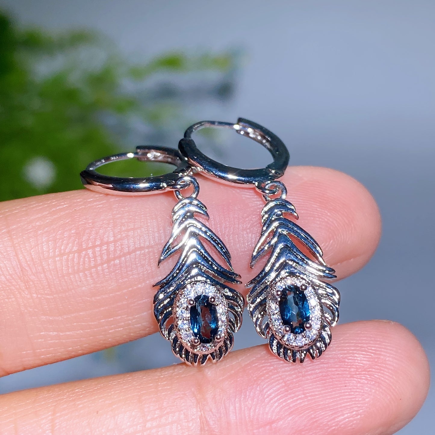 Cooper Siver Plated Crystal Earrings Ear Stud Crystal Healing BulK Wholesale