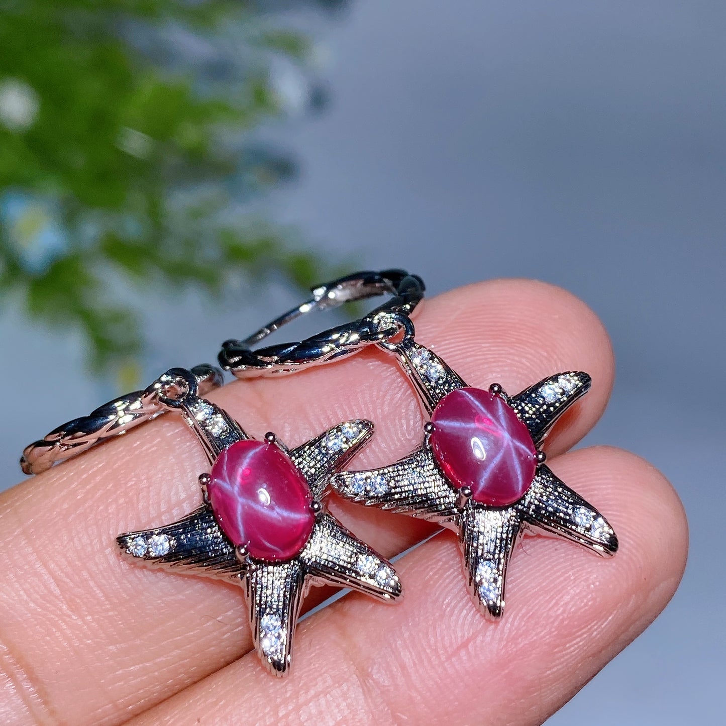 Cooper Siver Plated Crystal Earrings Ear Stud Crystal Healing BulK Wholesale