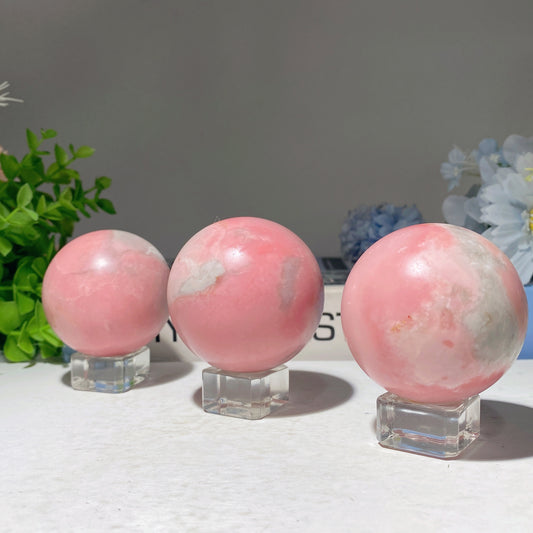 2.0"-3.0" Pink Jade Sphere Bulk Wholesale