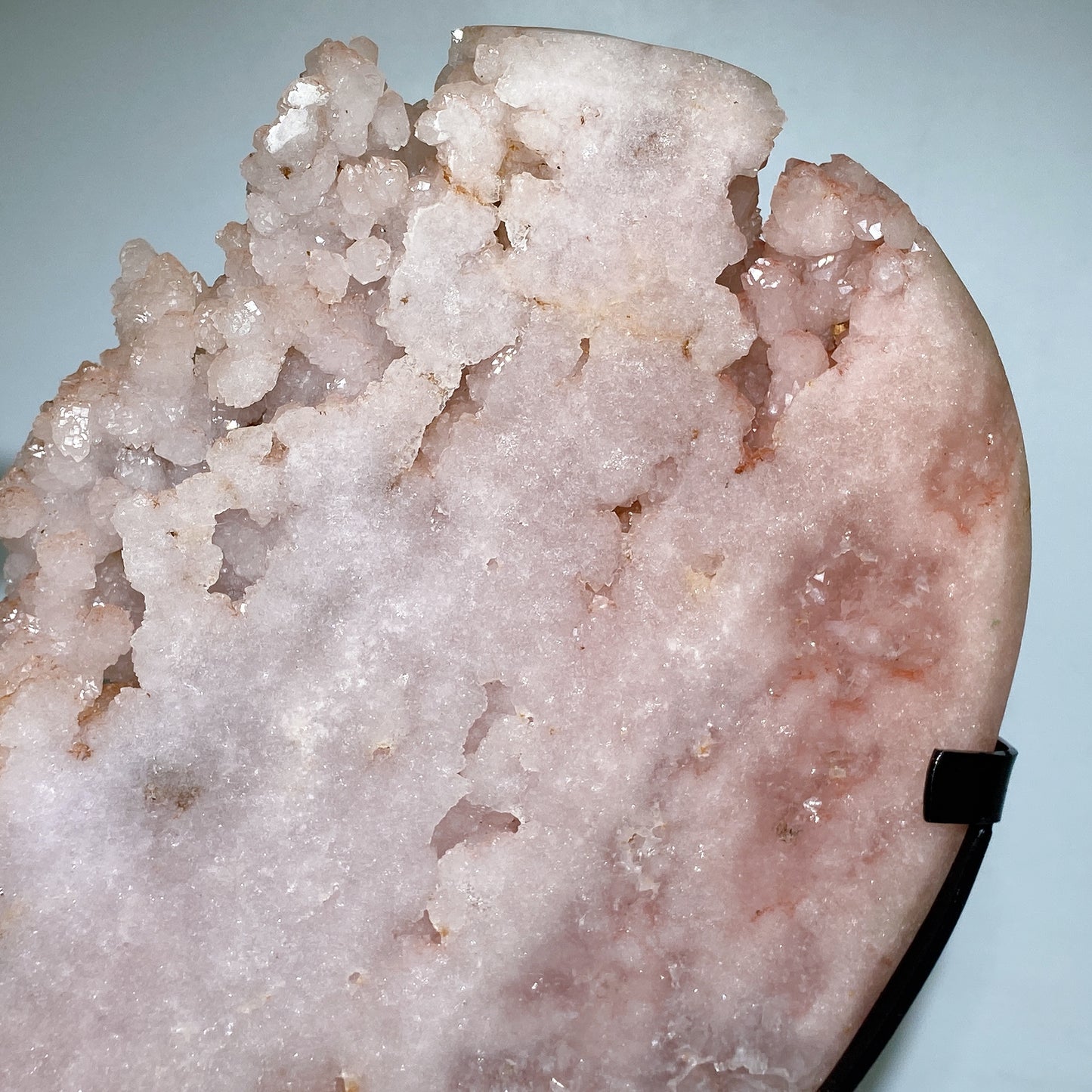 Large Unique Druzy Pink Amethyst Heart Carving with Stand Crystal Healing Bulk Wholesale