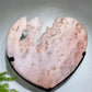 Large Unique Druzy Pink Amethyst Heart Carving with Stand Crystal Healing Bulk Wholesale