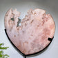 Large Unique Druzy Pink Amethyst Heart Carving with Stand Crystal Healing Bulk Wholesale