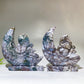 15cm Moss Agate Fairy on Moon Carving Crystal Healing Bulk Wholesale