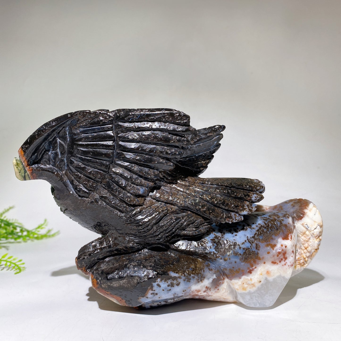 Unique Hand Carved Agate Eagle Snake Carving Crystal Healing Bulk Wholesale