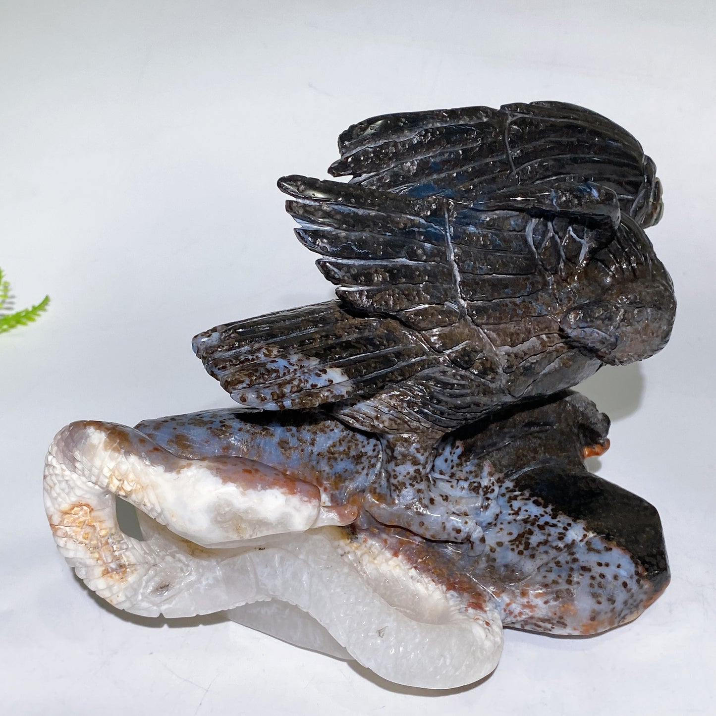 Unique Hand Carved Agate Eagle Snake Carving Crystal Healing Bulk Wholesale