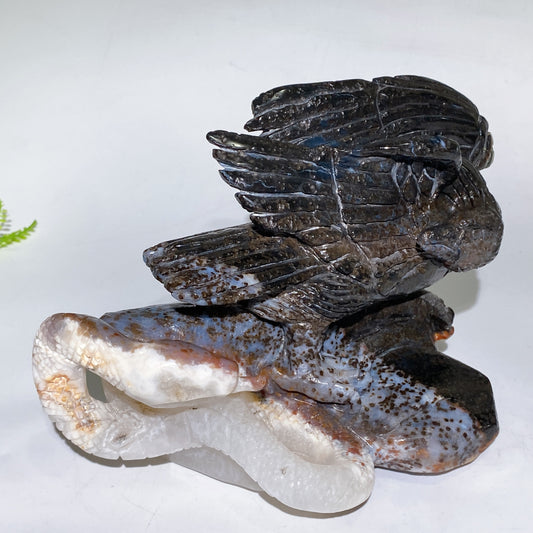 Unique Hand Carved Agate Eagle Snake Carving Crystal Healing Bulk Wholesale