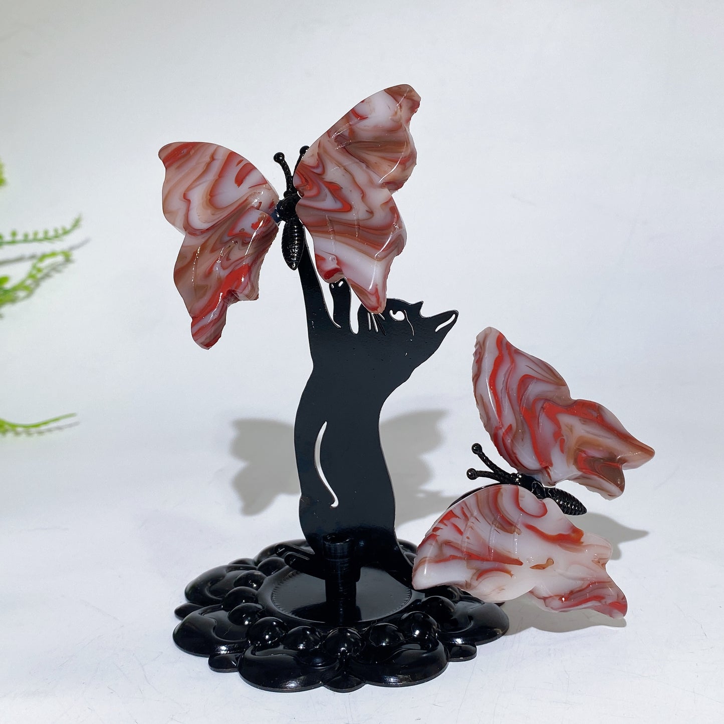 Crystal Cat Catching Butterfly Crystal Healing Bulk Wholesale