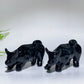 3.9" Black Obsidian Bull Carving Crystal Healing Bulk Wholesale