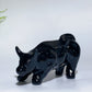 3.9" Black Obsidian Bull Carving Crystal Healing Bulk Wholesale