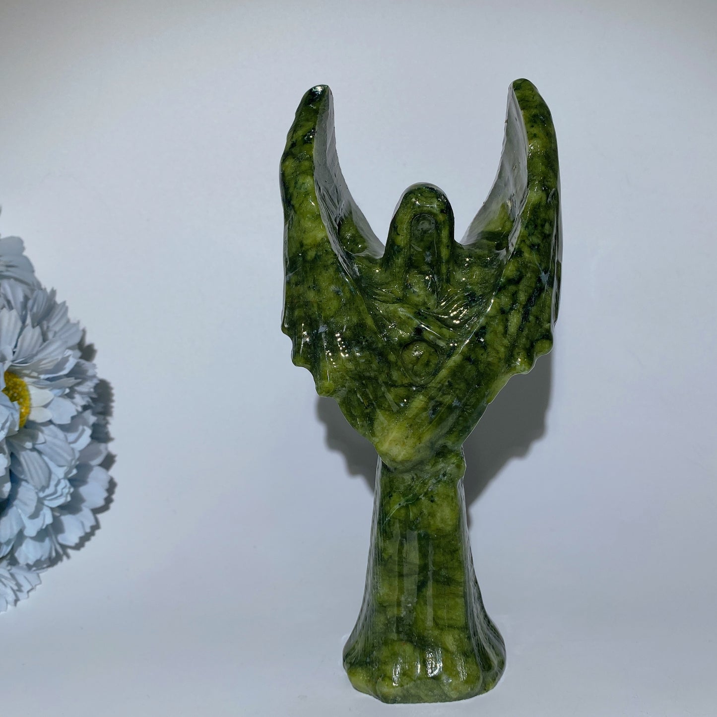 20cm Jade Serpentine The Angel of Death Carvings Crystal Healing Bulk Wholesale