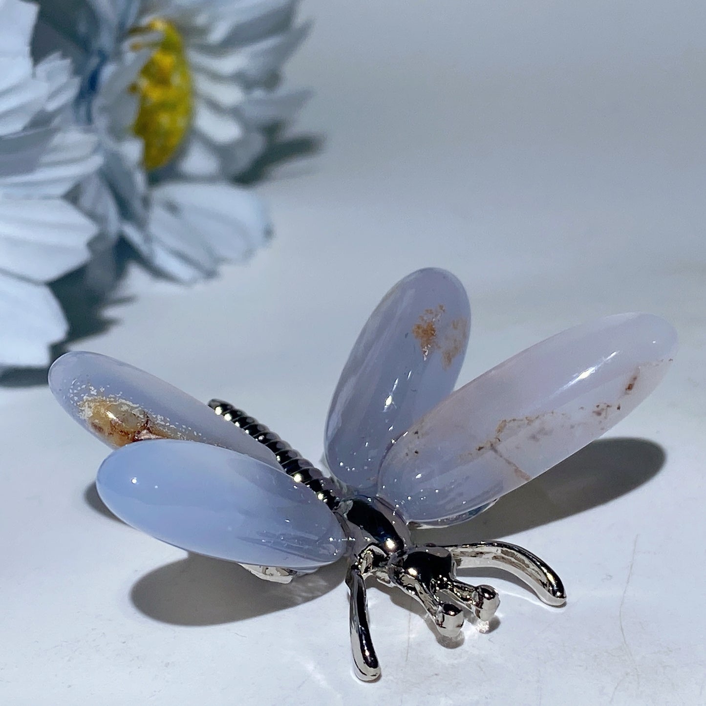 1.7"-2.2" Mixed Crystal Silver Butterfly Free Form Bulk Wholesale