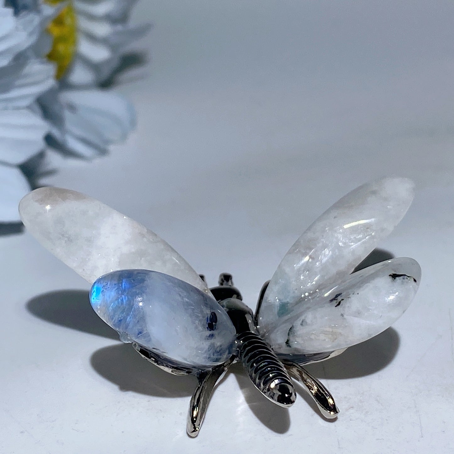 1.7"-2.2" Mixed Crystal Silver Butterfly Free Form Bulk Wholesale