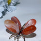 1.7"-2.2" Mixed Crystal Silver Butterfly Free Form Bulk Wholesale