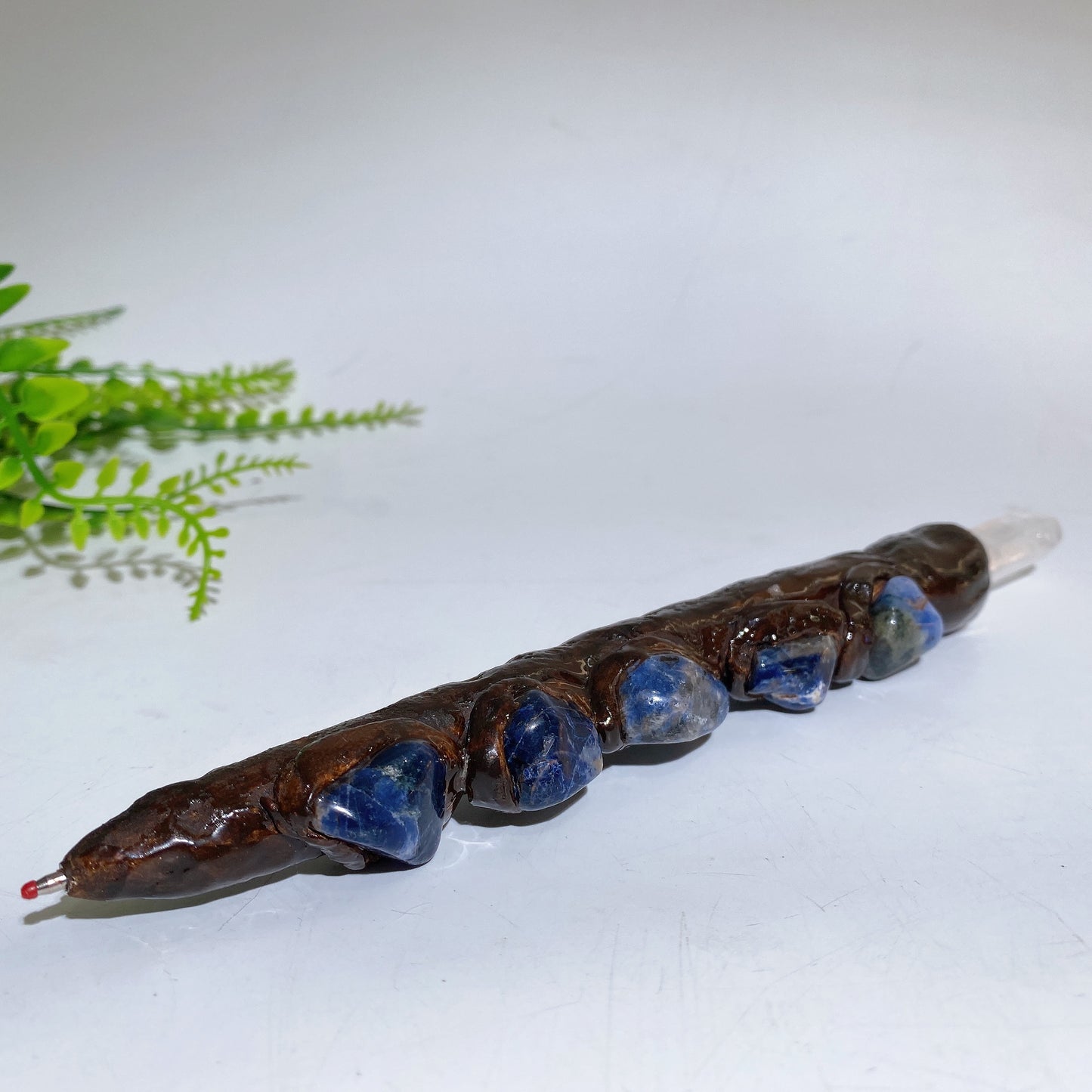 Crystal Branch Design Pen with Clear Quartz Stick on Top Crystal Healing Bulk Wholesale