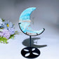 Crystal Moon Face Carvings with Stand Free Form Crystal Healing Bulk Wholesale