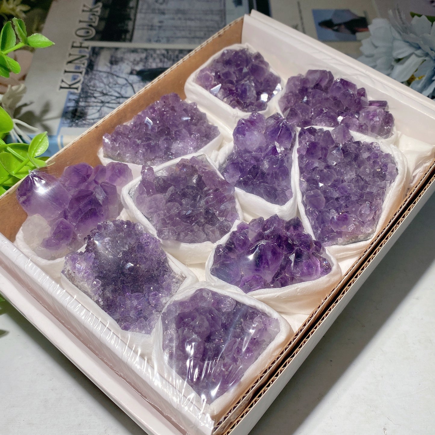 Amethyst Clusters Box Collection Bulk Wholesale