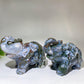 Large Unique Hand Carved Druzy Moss Agate Eelephant Crystal Healing Bulk Wholesale
