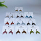 Alloy Metal Crystal Chips Fish Tail Design Earrings Crystal Healing Bulk Wholesale