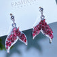 Alloy Metal Crystal Chips Fish Tail Design Earrings Crystal Healing Bulk Wholesale