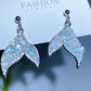 Alloy Metal Crystal Chips Fish Tail Design Earrings Crystal Healing Bulk Wholesale