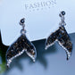 Alloy Metal Crystal Chips Fish Tail Design Earrings Crystal Healing Bulk Wholesale