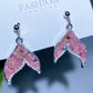 Alloy Metal Crystal Chips Fish Tail Design Earrings Crystal Healing Bulk Wholesale