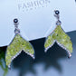 Alloy Metal Crystal Chips Fish Tail Design Earrings Crystal Healing Bulk Wholesale