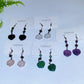 Alloy Metal Wrapped Crystal Heart Earrings Crystal Healing Bulk Wholesale