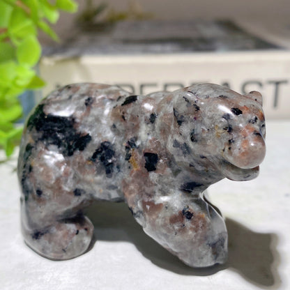 3.1" Mixed Crystal Polar Bear Carvings Bulk Wholesale