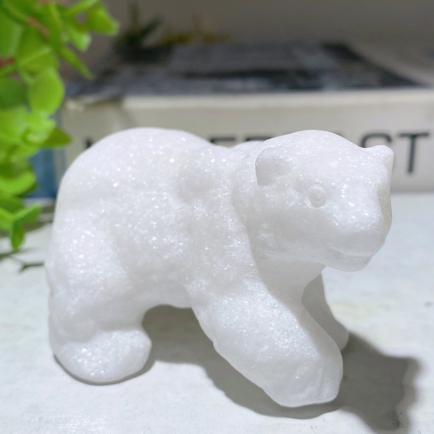 3.1" Mixed Crystal Polar Bear Carvings Bulk Wholesale