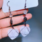 Alloy Metal Wrapped Crystal Heart Earrings Crystal Healing Bulk Wholesale