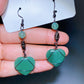 Alloy Metal Wrapped Crystal Heart Earrings Crystal Healing Bulk Wholesale