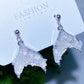 Alloy Metal Crystal Chips Fish Tail Design Earrings Crystal Healing Bulk Wholesale