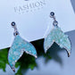 Alloy Metal Crystal Chips Fish Tail Design Earrings Crystal Healing Bulk Wholesale
