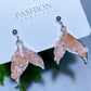 Alloy Metal Crystal Chips Fish Tail Design Earrings Crystal Healing Bulk Wholesale